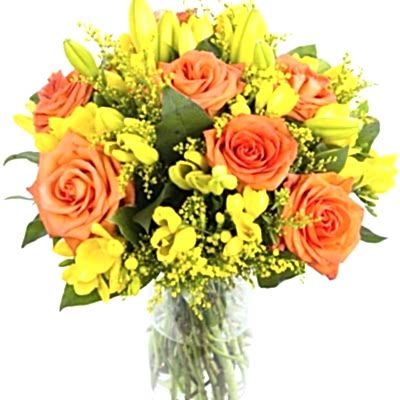 Fortnightly Flower Delivery – oranges and yellow