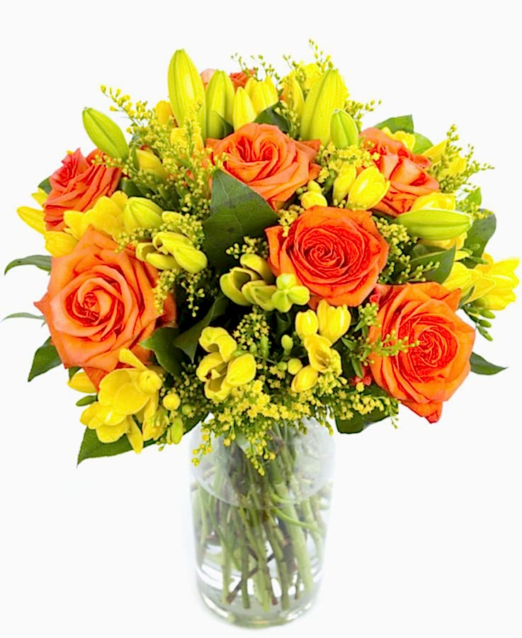 Fortnightly Flower Delivery – oranges and yellow
