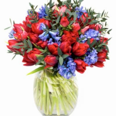 Spring Bouquet - Blues & Reds