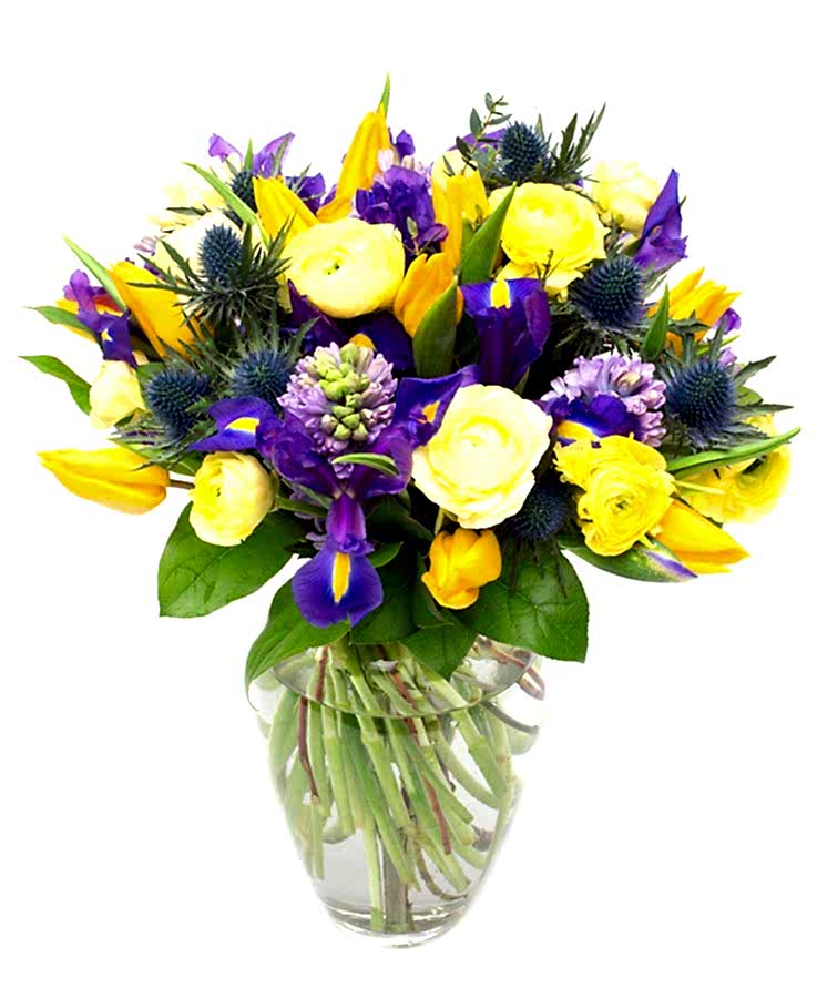 Yellow Bouquet - Spring Purples & Yellows