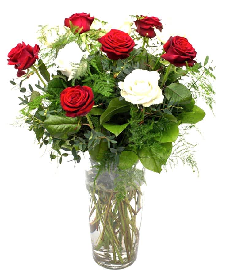 Weekly Flower Delivery – red and white