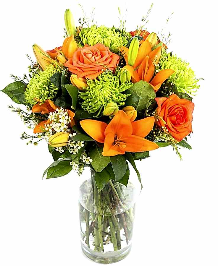 Subscription flowers - Oranges & Lime-Greens